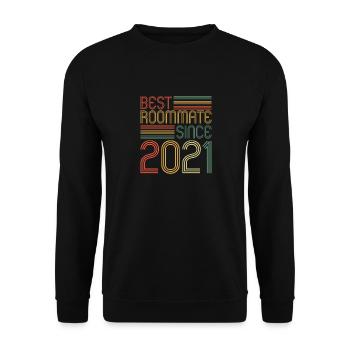 Best roommate since 2021 love your roomates - Unisex Sweatshirt - black - Front - Alina (178cm) & Michal (187cm)