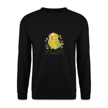 Budgie Bird Owner Bird Cockatiel - Unisex Sweatshirt - black - Front - Alina (178cm) & Michal (187cm)