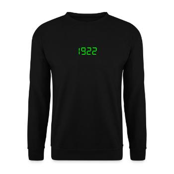 1922 Digital Clock One Thousand Nine Hundred Twent - Unisex Pullover - Schwarz - Vorne - Alina (178cm) & Michal (187cm)