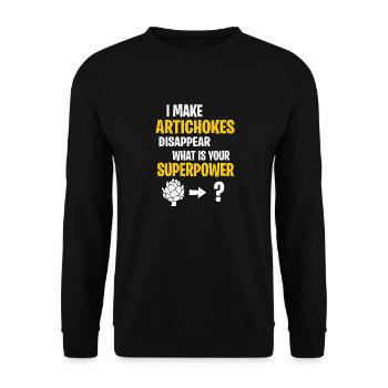 Superpower Artichoke Edition - Unisex Pullover - Schwarz - Vorne - Alina (178cm) & Michal (187cm)