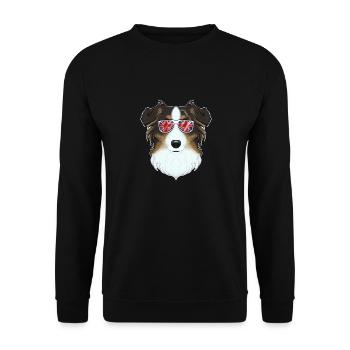 Berger australien UK Lunettes de soleil I Deutsch Flag - Sweat-shirt Unisexe - noir - Devant - Alina (178cm) & Michal (187cm)