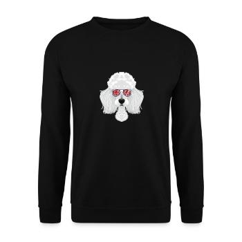 Caniche UK Lunettes de soleil I Deutsch Flag I Union Jack - Sweat-shirt Unisexe - noir - Devant - Alina (178cm) & Michal (187cm)