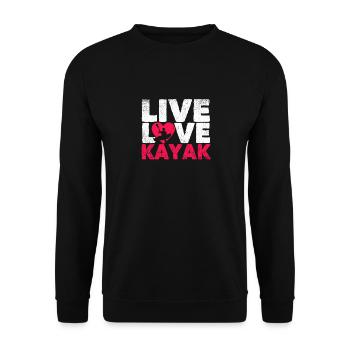 Outdoor Funny Kayak Nautisme Canoë - Sweat-shirt Unisexe - noir - Devant - Alina (178cm) & Michal (187cm)