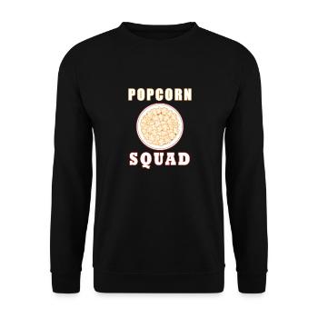 Popcorn Squad Filme ansehen Maisessen - Unisex Pullover - Schwarz - Vorne - Alina (178cm) & Michal (187cm)