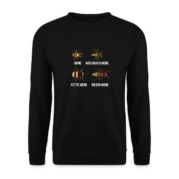 Bee Biene Honig Imker Imkerin Insekten Bienen - Unisex Pullover - Schwarz - Vorne - Alina (178cm) & Michal (187cm)