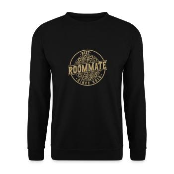 Best roommate since 2019 love your roomates - Unisex Sweatshirt - black - Front - Alina (178cm) & Michal (187cm)