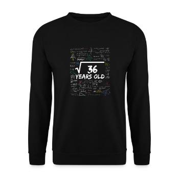Racine carrée de 36 6ÈME drôle d’anniversaire mathématique - Sweat-shirt Unisexe - noir - Devant - Alina (178cm) & Michal (187cm)