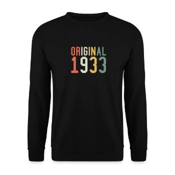 Original 1933 - Unisex Pullover - Schwarz - Vorne - Alina (178cm) & Michal (187cm)