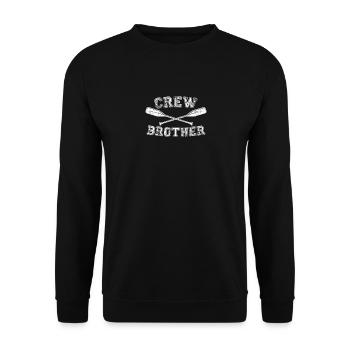Crew Brother Rowing Coxswain Sculling Boating Pun - Unisex Sweatshirt - black - Front - Alina (178cm) & Michal (187cm)