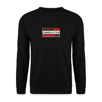 Level completet 86 number 86 - Unisex Pullover - Schwarz - Vorne - Alina (178cm) & Michal (187cm)