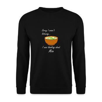 Denken Sie an Miso Japanese Ramen Food Lover - Unisex Pullover - Schwarz - Vorne - Alina (178cm) & Michal (187cm)