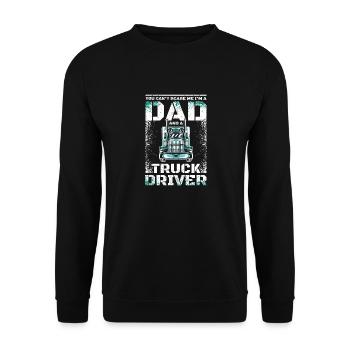 Dad and truck driver - Unisex Sweatshirt - black - Front - Alina (178cm) & Michal (187cm)