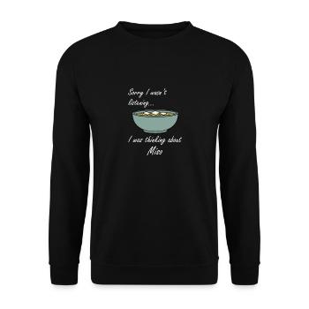 Miso Soup Ramen Noodles Japanese Food - Unisex Sweatshirt - black - Front - Alina (178cm) & Michal (187cm)