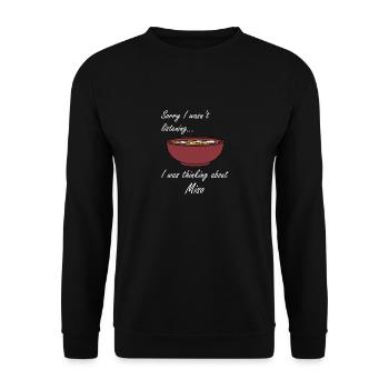 Soupe miso manger des nouilles ramen dicton - Sweat-shirt Unisexe - noir - Devant - Alina (178cm) & Michal (187cm)