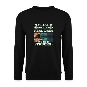 Dads drive trucks - Unisex Pullover - Schwarz - Vorne - Alina (178cm) & Michal (187cm)