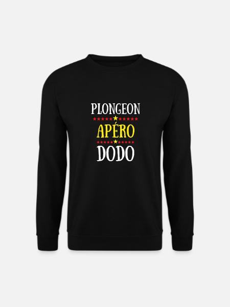 plongeon apéro dodo - Sweat-shirt Unisexe - noir