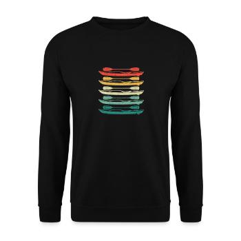 River Kayaking Lake Kayaking Boating Team - Unisex Sweatshirt - black - Front - Alina (178cm) & Michal (187cm)