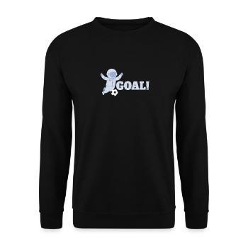 Astronaute et footballeur dans l’espace - Sweat-shirt Unisexe - noir - Devant - Alina (178cm) & Michal (187cm)
