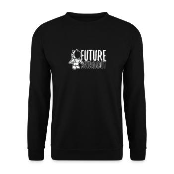 Astronaut of the Future Planet Space - Unisex Sweatshirt - black - Front - Alina (178cm) & Michal (187cm)