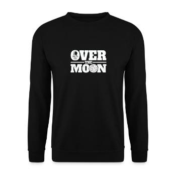 Astronaut Ober the Moon Planet Universum - Unisex Pullover - Schwarz - Vorne - Alina (178cm) & Michal (187cm)