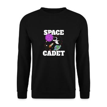 Astronaut Space Gadet Planet Galaxy - Unisex Sweatshirt - black - Front - Alina (178cm) & Michal (187cm)