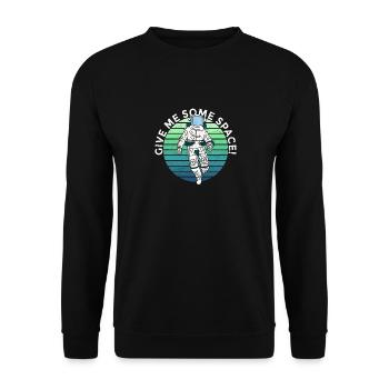 Astronaut Give me some Space - Unisex Sweatshirt - black - Front - Alina (178cm) & Michal (187cm)