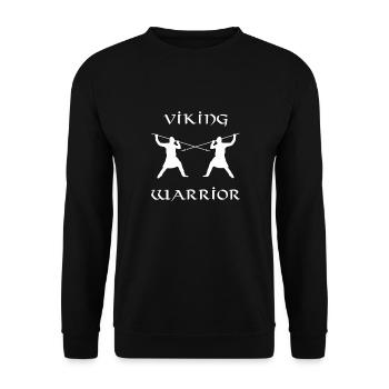 vikingwarrior - Unisex Pullover - Schwarz - Vorne - Alina (178cm) & Michal (187cm)