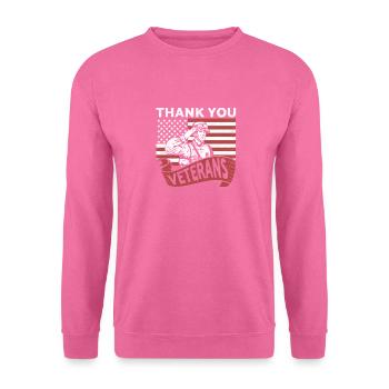 Journée des anciens combattants Vintage Memorial Day Freedom - Sweat-shirt Unisexe - rose - Devant