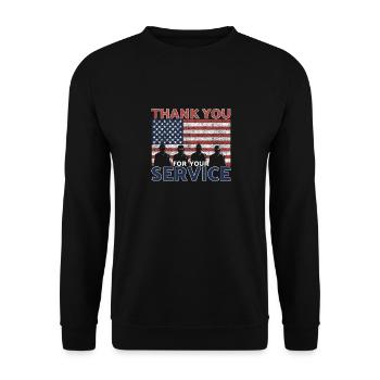 Journée des anciens combattants Vintage Memorial Day Freedom - Sweat-shirt Unisexe - noir - Devant - Alina (178cm) & Michal (187cm)