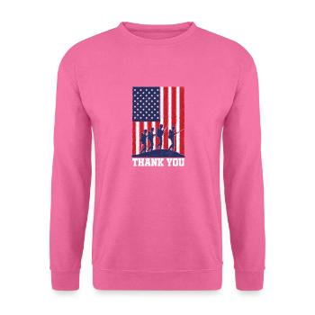 Journée des anciens combattants Vintage Memorial Day Freedom - Sweat-shirt Unisexe - rose - Devant