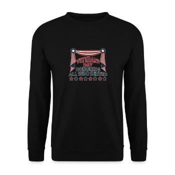 Journée des anciens combattants Vintage Memorial Day Freedom - Sweat-shirt Unisexe - noir - Devant - Alina (178cm) & Michal (187cm)