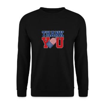 Veterans Day Vintage Memorial Day Freedom - Unisex Pullover - Schwarz - Vorne - Alina (178cm) & Michal (187cm)