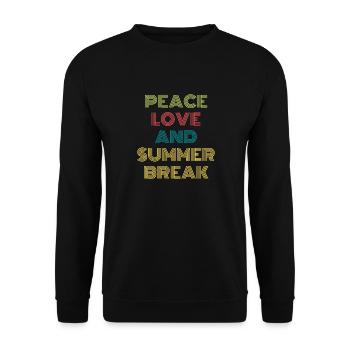 PEACE LOVE AND SUMMER BREAK - Sweat-shirt Unisexe - noir - Devant - Alina (178cm) & Michal (187cm)