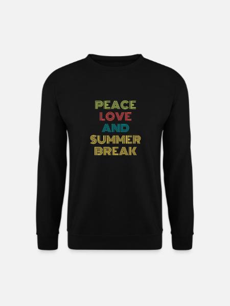 PEACE LOVE AND SUMMER BREAK - Sweat-shirt Unisexe - noir
