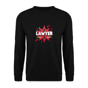 I am Lawyer Lawyer Legal Advice Law - Unisex Sweatshirt - black - Front - Alina (178cm) & Michal (187cm)
