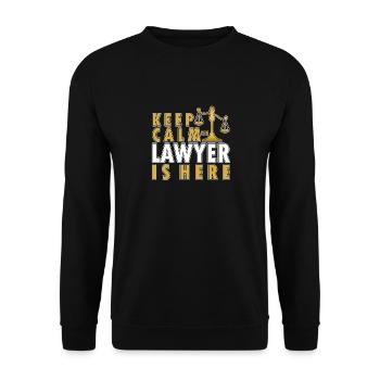 Stay relaxed the lawyer lawyer is there - Unisex Sweatshirt - black - Front - Alina (178cm) & Michal (187cm)