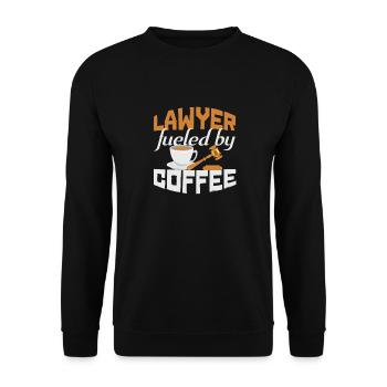 Lawyer and Coffee Law Lawyer Lawyer - Unisex Sweatshirt - black - Front - Alina (178cm) & Michal (187cm)