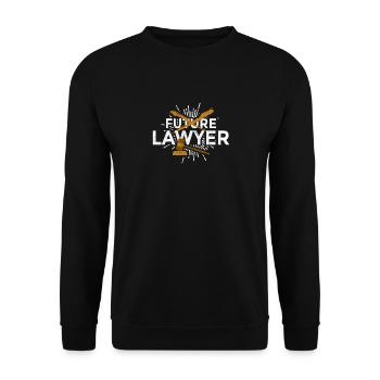 Finally Lawyer Lawyer Lawyer Jura - Unisex Sweatshirt - black - Front - Alina (178cm) & Michal (187cm)