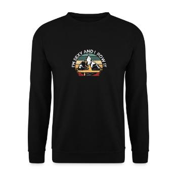 Je suis sexy et je rame drôle de canoë kayak - Sweat-shirt Unisexe - noir - Devant - Alina (178cm) & Michal (187cm)