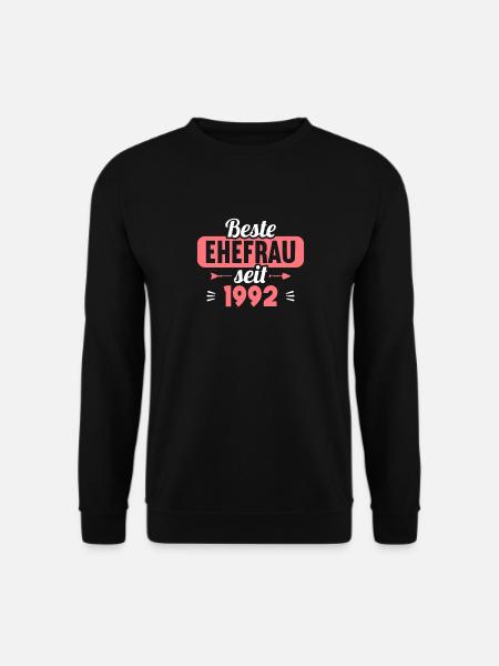 Beste Ehefrau Bester Ehemann seit 1992 - Unisex Pullover - Schwarz