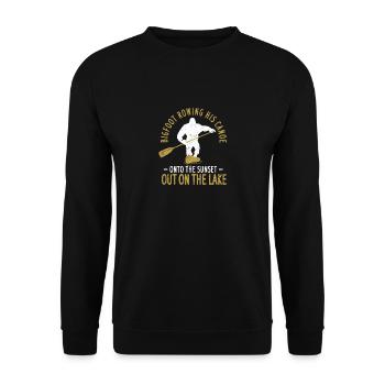 Canoë Sasquatch Bigfoot Aviron Son Canoë - Sweat-shirt Unisexe - noir - Devant - Alina (178cm) & Michal (187cm)