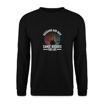 Husband and wife canoe buddies for life - Unisex Sweatshirt - black - Front - Alina (178cm) & Michal (187cm)