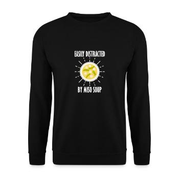 Japanese Food Chef Miso Soup Ramen Noodles - Unisex Sweatshirt - black - Front - Alina (178cm) & Michal (187cm)