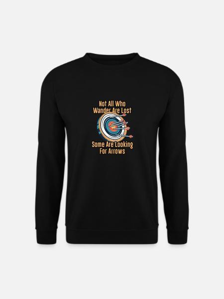 Bogenschütze und Zielscheiben Design Lustiges - Unisex Pullover - Schwarz