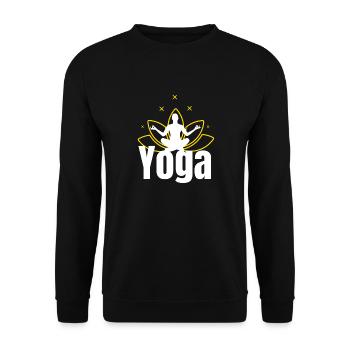 Yoga méditer - Sweat-shirt Unisexe - noir - Devant - Alina (178cm) & Michal (187cm)