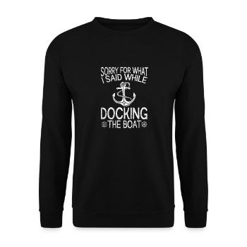 Désolé pour ce que j’ai dit pendant le bateau d’été du lac - Sweat-shirt Unisexe - noir - Devant - Alina (178cm) & Michal (187cm)