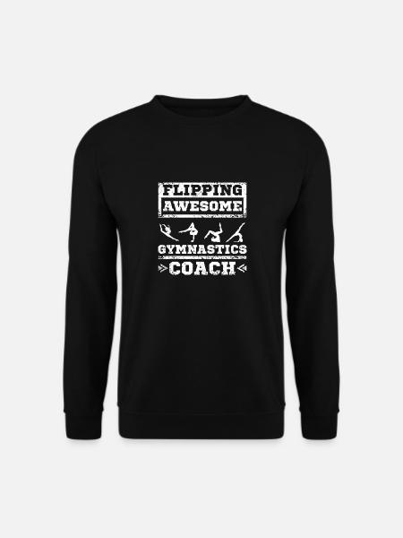 Flipping awesom gymnastics coach - Unisex Sweatshirt - black