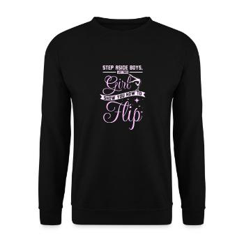 Laissez cette fille vous montrer comment retourner la gymnastique - Sweat-shirt Unisexe - noir - Devant - Alina (178cm) & Michal (187cm)
