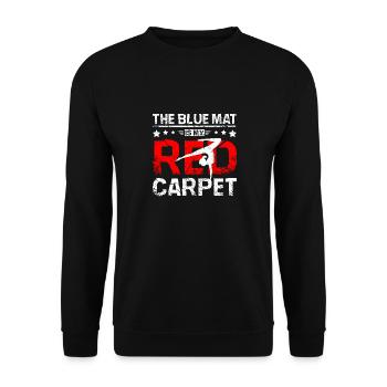 The blue mat is my red carpet gymnastics - Unisex Sweatshirt - black - Front - Alina (178cm) & Michal (187cm)