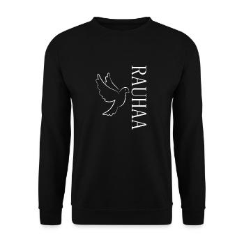 Rauhaa Peace Ukraine - Unisex Sweatshirt - black - Front - Alina (178cm) & Michal (187cm)